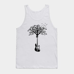 Bass Guitar Tree Light Theme Tank Top